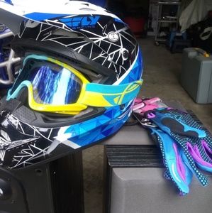 Brand new helmet goggles and gloves